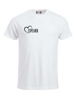 Espevær t-skjorte hjerte og kart