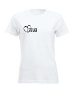 Espevær t-skjorte hjerte og kart dame