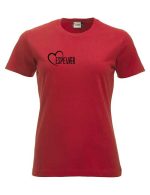 Espevær t-skjorte hjerte og kart dame