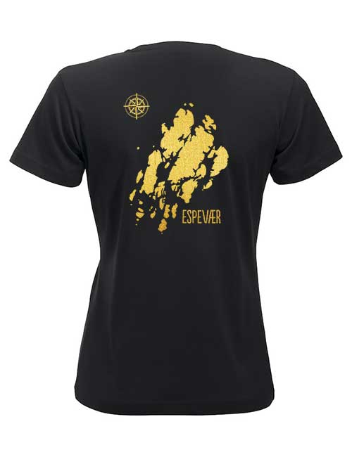 Espevær t-skjorte hjerte og kart dame