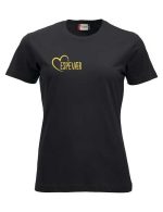 Espevær t-skjorte hjerte og kart dame