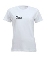 t-skjorte Espevær dialket sort tekst på hvit t-skjorte