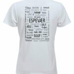 t-skjorte Espevær dialket sort tekst på hvit t-skjorte