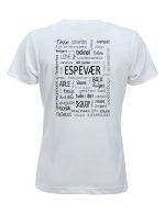 t-skjorte Espevær dialket sort tekst på hvit t-skjorte