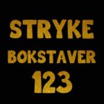 Strykebokstaver fun glitter gull