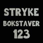 Strykebokstaver fun glitter sølv