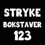Strykebokstaver fun hvit