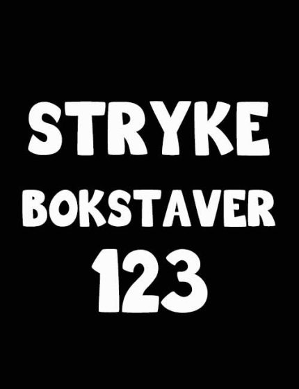 Strykebokstaver fun hvit