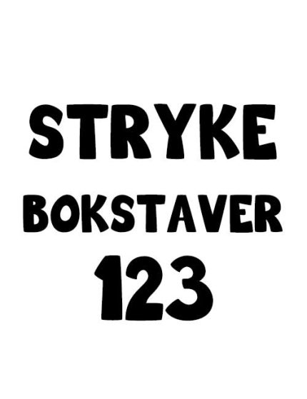 Strykebokstaver fun sort