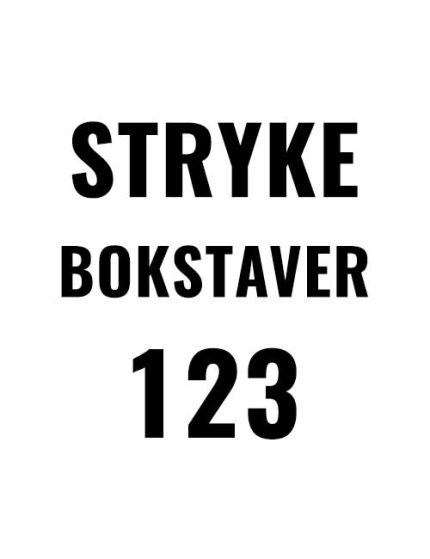 Strykebokstaver trix sort