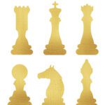 Strykesett sjakkbrikker gull