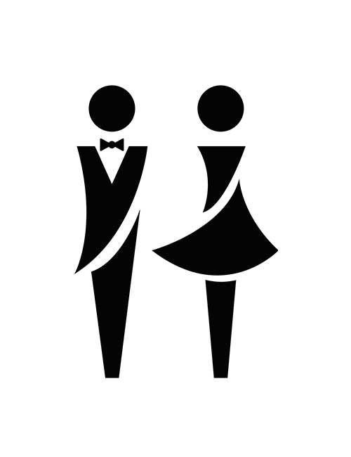 Klistermerke toalett elegant