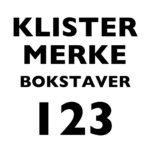 Bokstav klistremerker sort