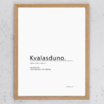 Skilt Kvalasduno fakeNynorsk