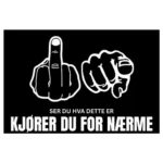 Finger - kjører du for nærme