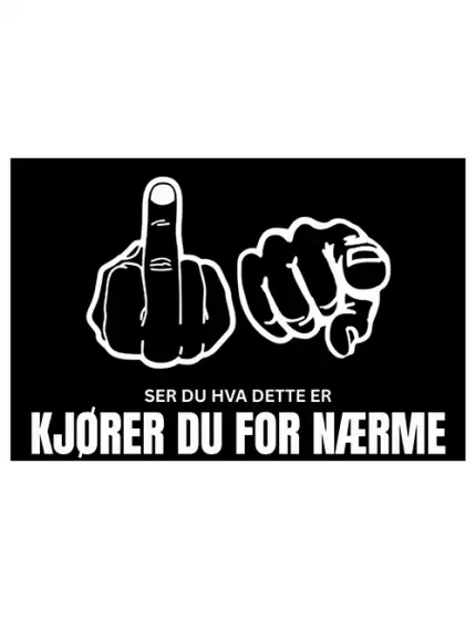 Finger - kjører du for nærme