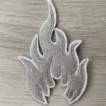 Flamme Patch sølv
