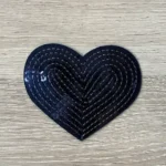 Paljett hjerte sort