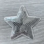 Paljett stjerne sølv