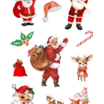 Klistermerke sett Julenisse