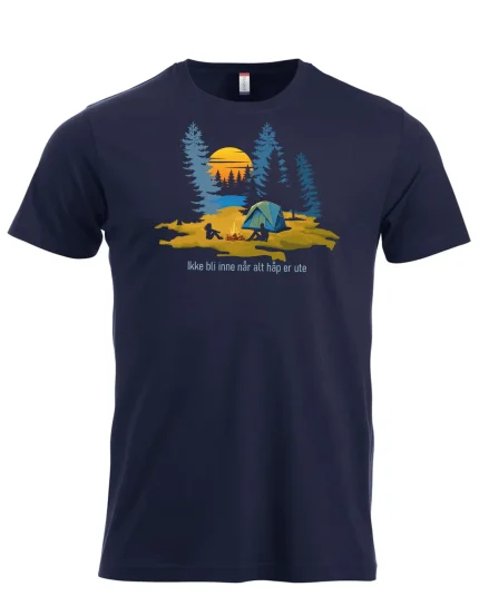 t-skjorte ikke bli inne når alt håp er ute " stk som camper i telt