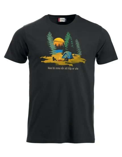 t-skjorte ikke bli inne når alt håp er ute " stk som camper i telt