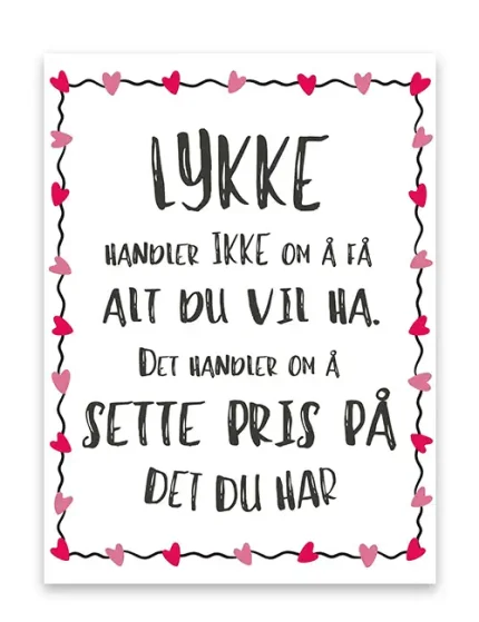 Skilt Lykke handler ikke om