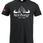 T-skjorte Norge viking flagg