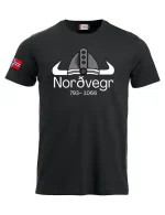 T-skjorte Norge viking flagg