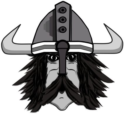 Strykemerke Viking Svart.Hvit