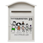 Postkasse Klistermerke familie