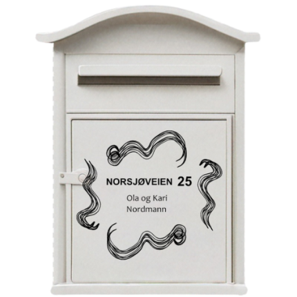 postkasse klistermerke boelger