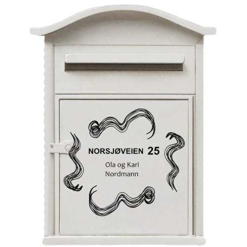 postkasse klistermerke boelger