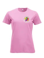 t-skjorte love is love rosa liten dame