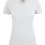 Heavy V-neck dame hvit