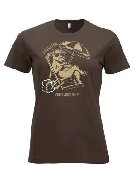 T skjorte La kua fise dame mocca