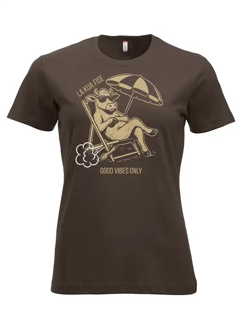 T skjorte La kua fise dame mocca T skjorte La kua fise dame mocca