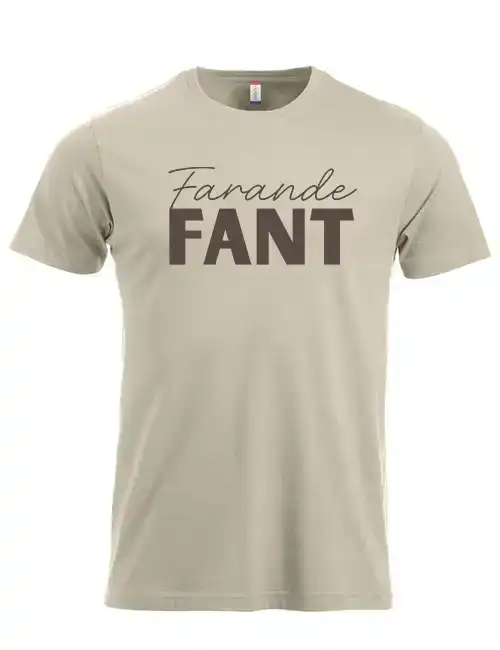 T skjorte farande fant khaki tekst