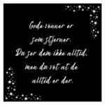 Venner er som stjerner hvit