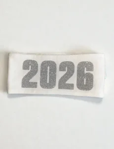 Bandana 2026 glitter sølv