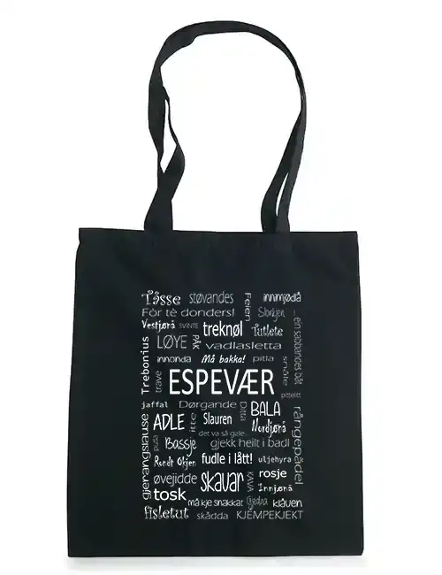 Handlenett Espevær dialekt sort