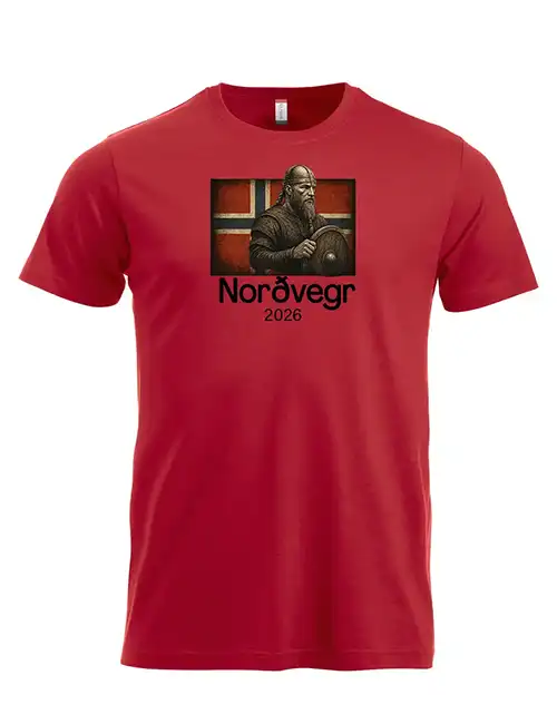 t skjorte -Nordvegr 2026 rød