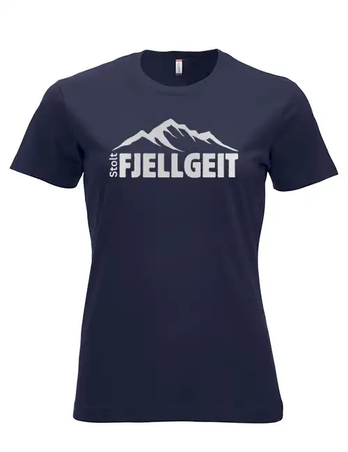 t skjorte Stolt fjellgeit marine blå