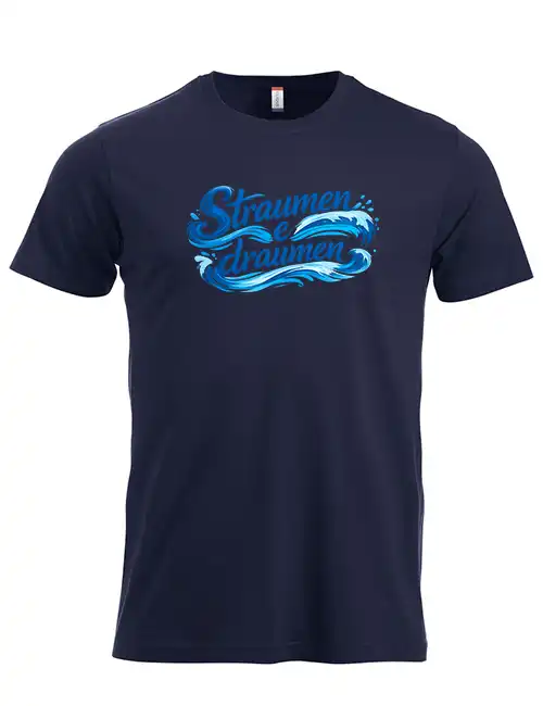 t skjorte Straumen e draumen marineblå